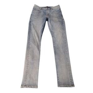 Purple Brand 32x31 Slim Fit Light Wash Blue Denim Jeans Button Fly Distressed